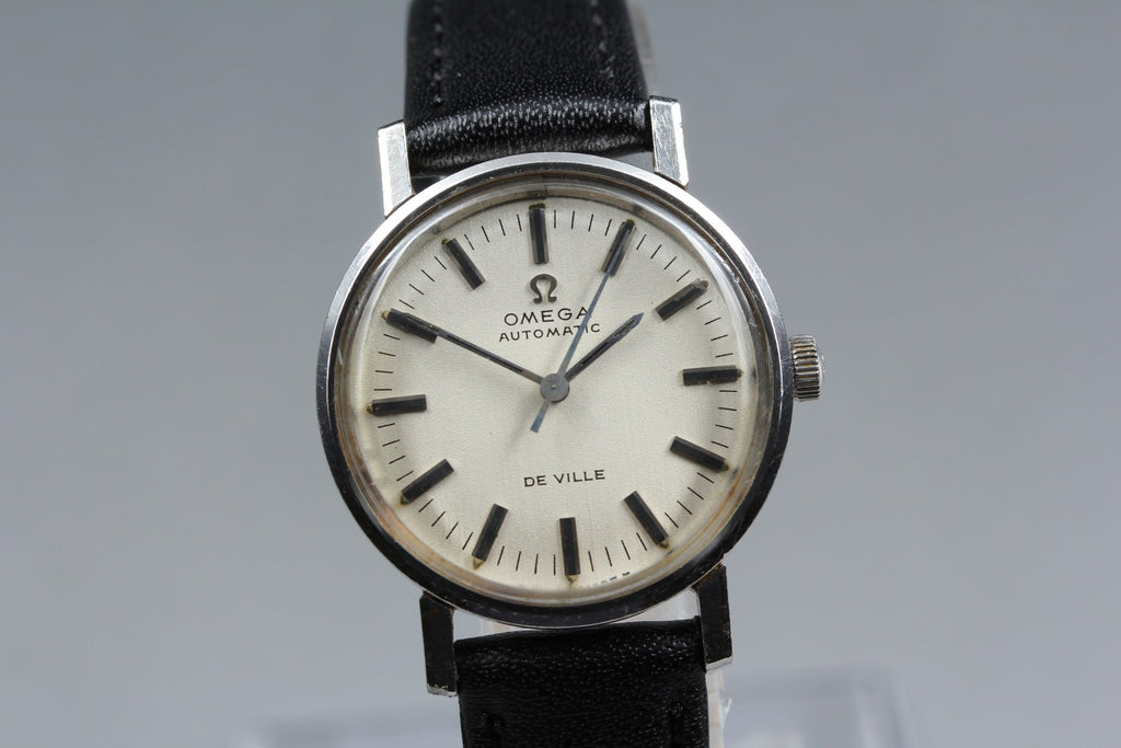 Near MINT OMEGA Seamaster De Ville 27mm Automatic White Dial Women's Vinrage