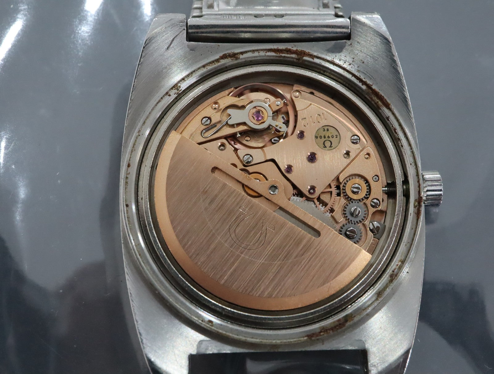 1974 Near MINT OMEGA Geneve 36mm 166.0190 Automatic Black Dial Men's Vintage
