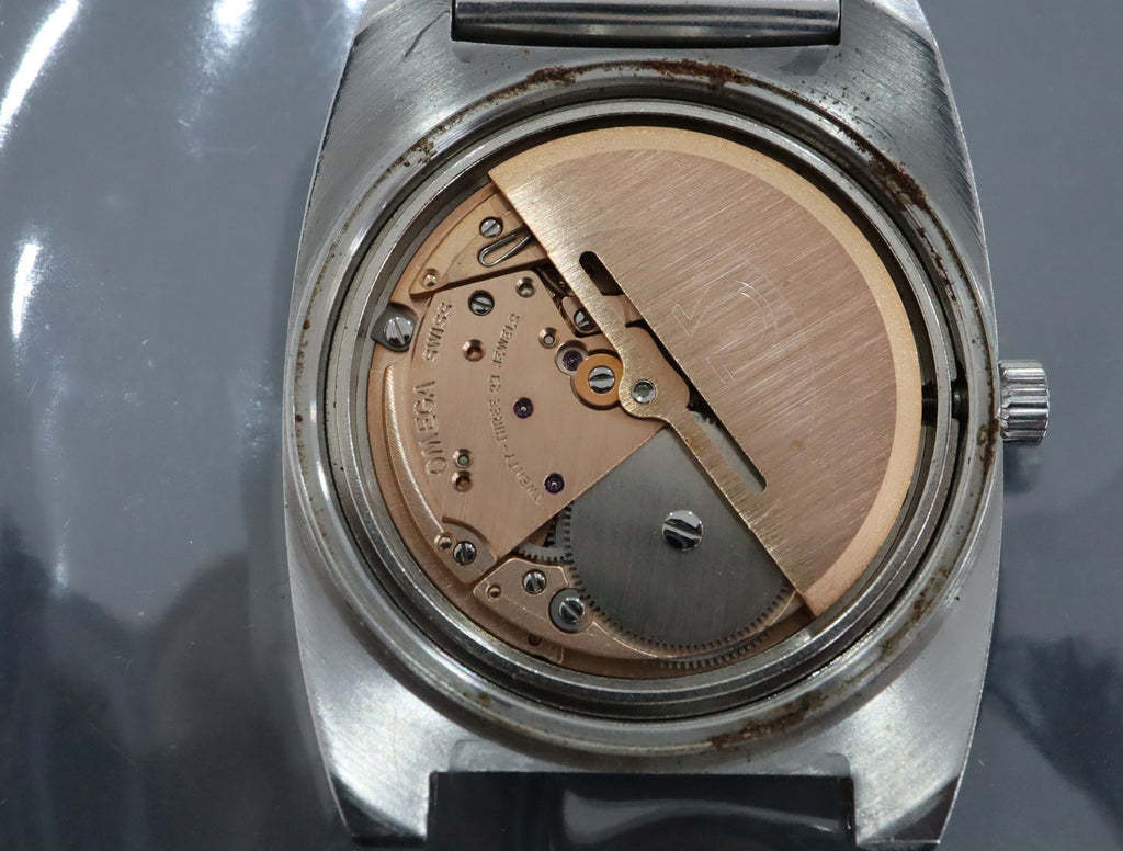 1974 Near MINT OMEGA Geneve 36mm 166.0190 Automatic Black Dial Men's Vintage