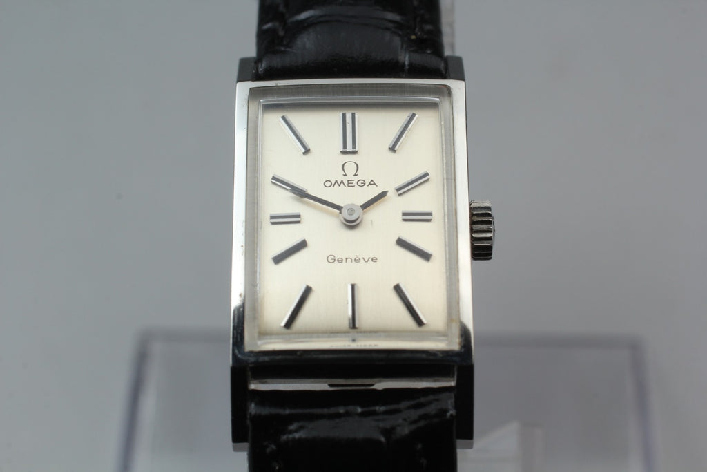 1970 MINT OMEGA Geneve 15mm 511.357 Manual Winding Silver Dial Women's Vintage
