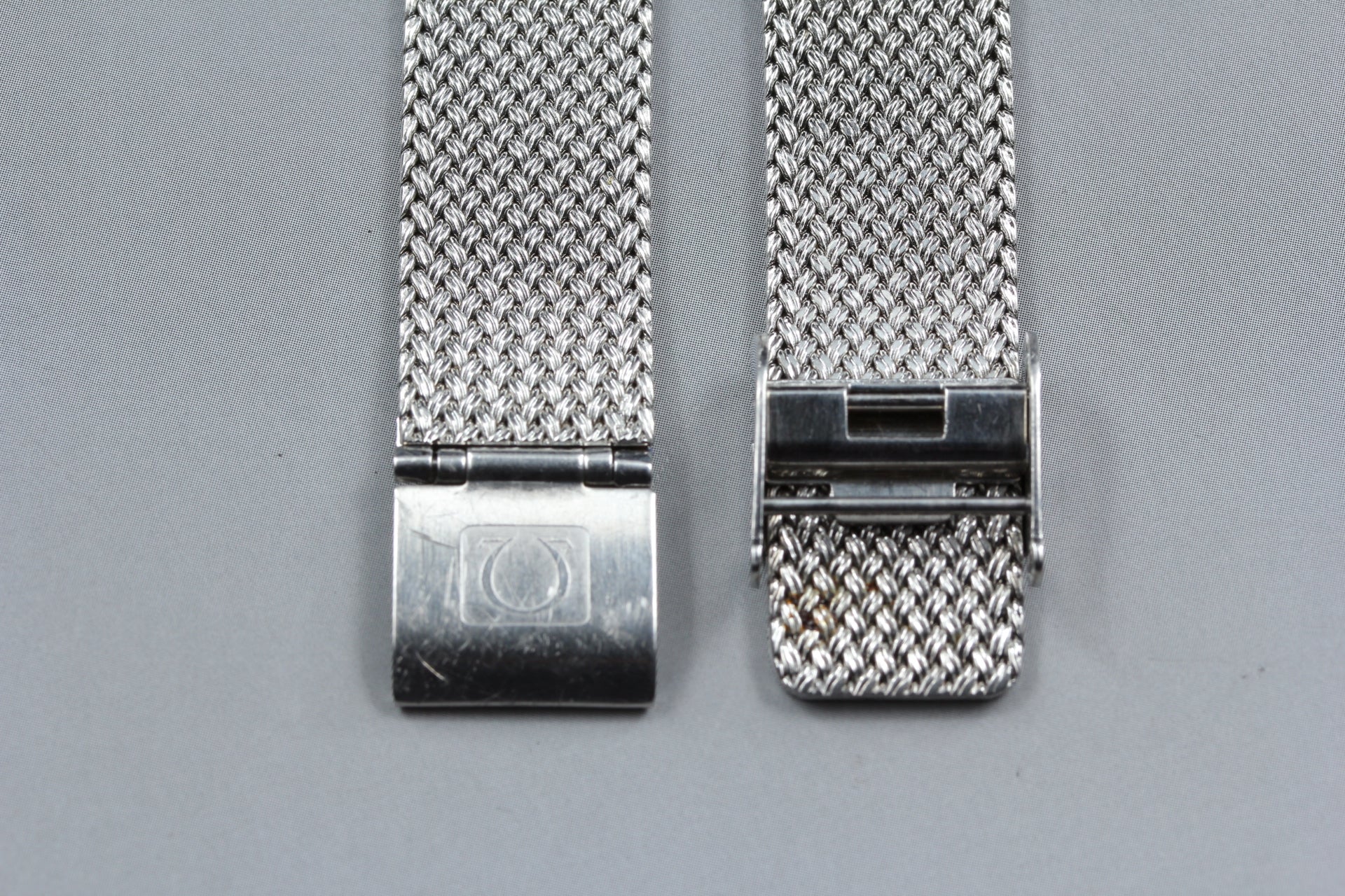 Near MINT OMEGA Milanese/Mesh Band 18mm Stainless Bracelet Silver Men's Vintage