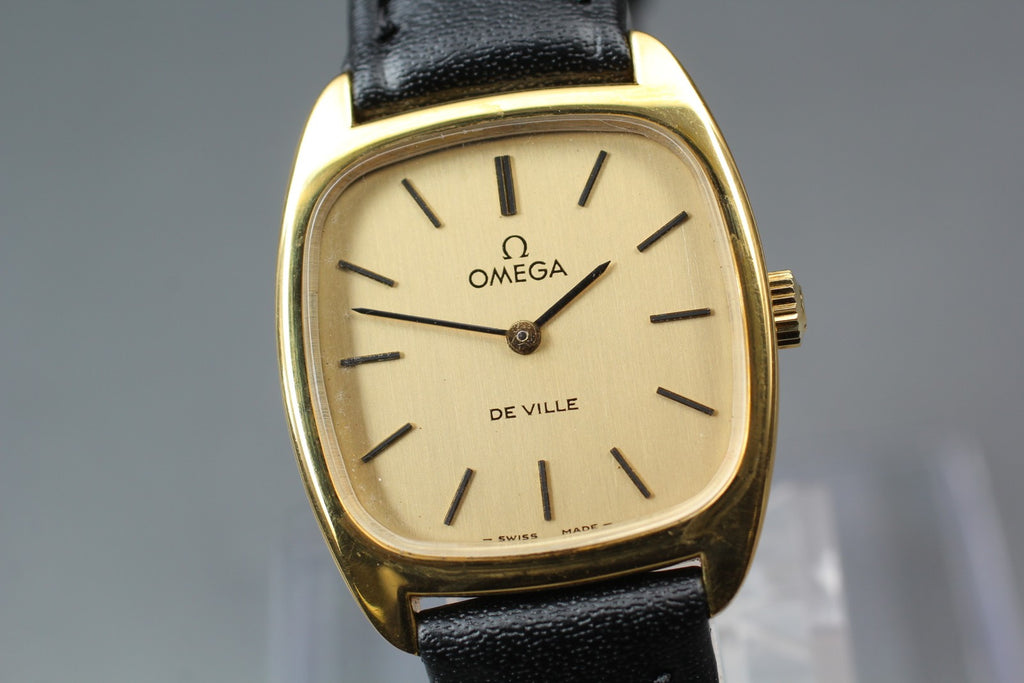 1978 Near MINT OMEGA De Ville 25mm 511.0531 Manual Gold Dial Women's Vintage