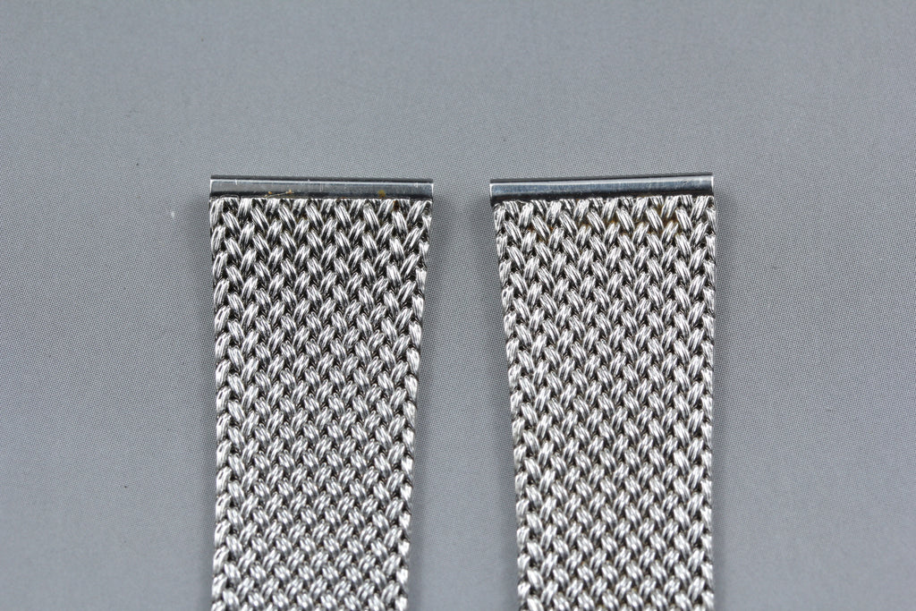 Near MINT OMEGA Milanese/Mesh Band 18mm Stainless Bracelet Silver Men's Vintage