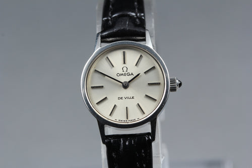 1977 Near MINT OMEGA De Ville 20mm 511.0371 Manual Silver Dial Women's Vintage