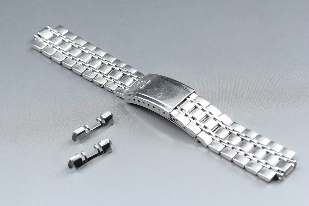 Near MINT OMEGA Bracelet FF041/2030 18mm Stainless Steel Silver Men's Vintage