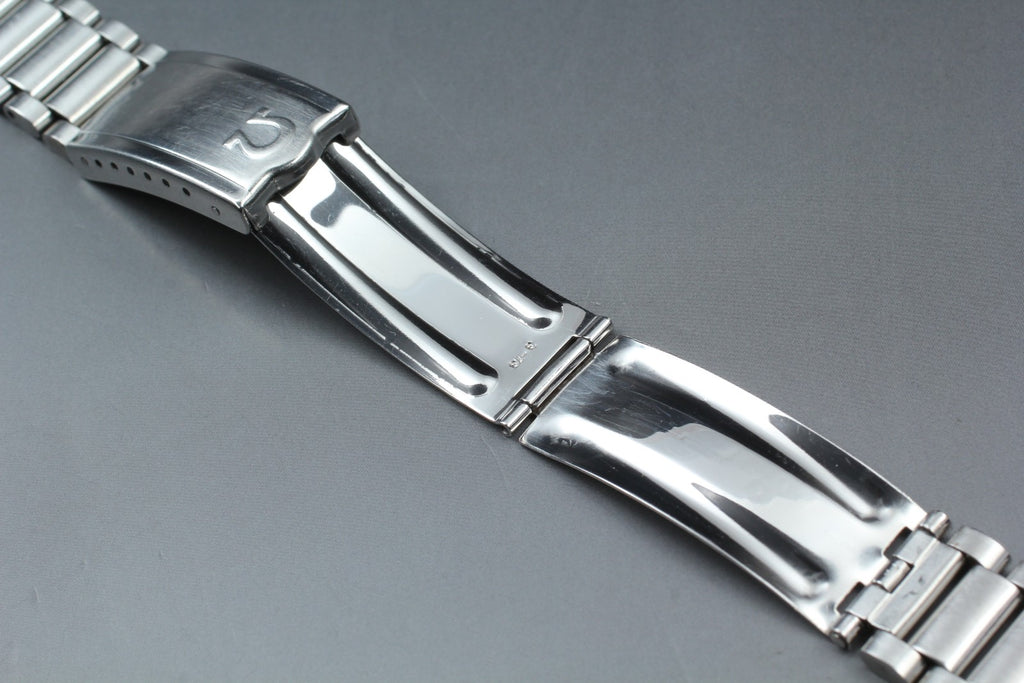Near MINT OMEGA Bracelet FF110 18mm Stainless Steel Silver Men's Vintage