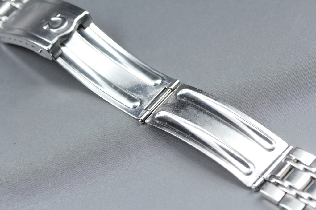 Near MINT OMEGA Bracelet FF041/2030 18mm Stainless Steel Silver Men's Vintage