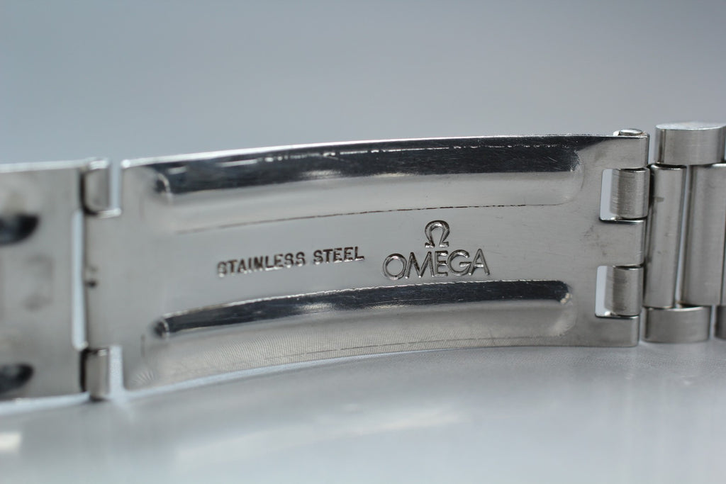 Near MINT OMEGA Bracelet FF110 18mm Stainless Steel Silver Men's Vintage