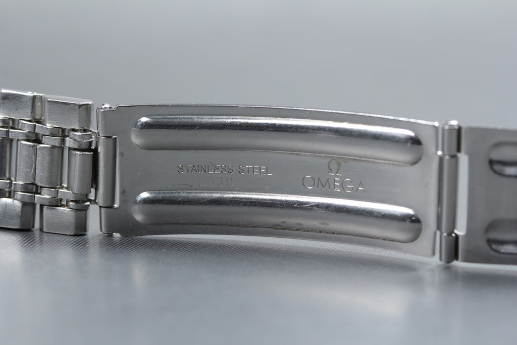 Near MINT OMEGA Bracelet FF041/2030 18mm Stainless Steel Silver Men's Vintage