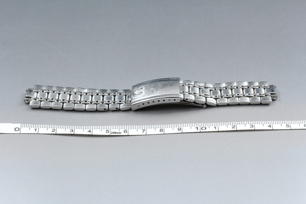 Near MINT OMEGA Bracelet FF041/2030 18mm Stainless Steel Silver Men's Vintage