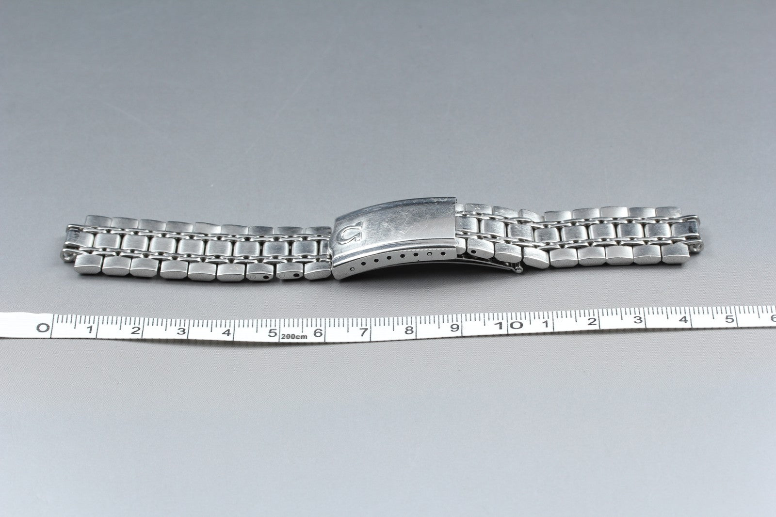 Near MINT OMEGA Bracelet FF041/2030 18mm Stainless Steel Silver Men's Vintage