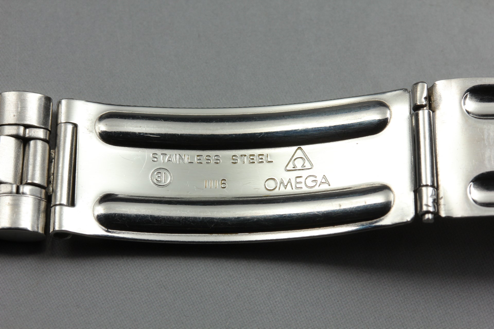 Near MINT OMEGA Speedmaster Bracelet FF110/1116 20mm Stainless Men's Vintage