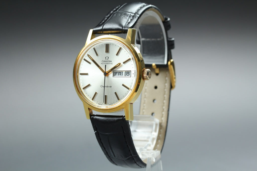 1972 Near MINT OMEGA Geneve 35mm 166.0117 Automatic Champagne Dial Men's Vintage