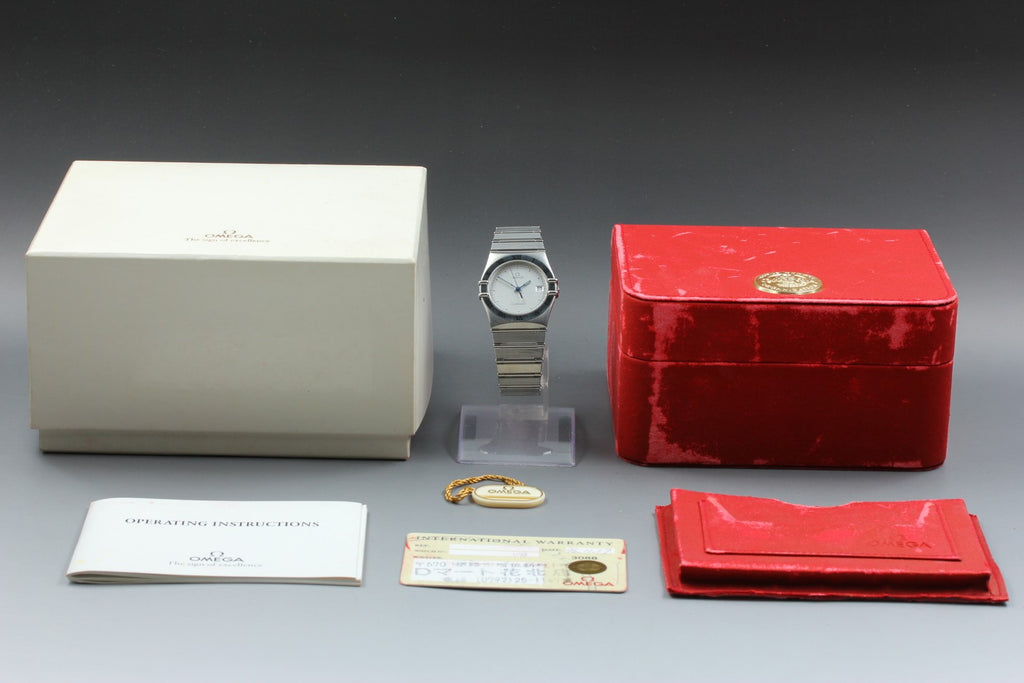 Full Set 1995 Near MINT OMEGA Constellation 32mm 396.1070.1 Quartz Men's Vintage