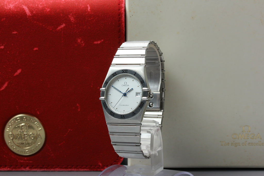 Full Set 1995 Near MINT OMEGA Constellation 32mm 396.1070.1 Quartz Men's Vintage