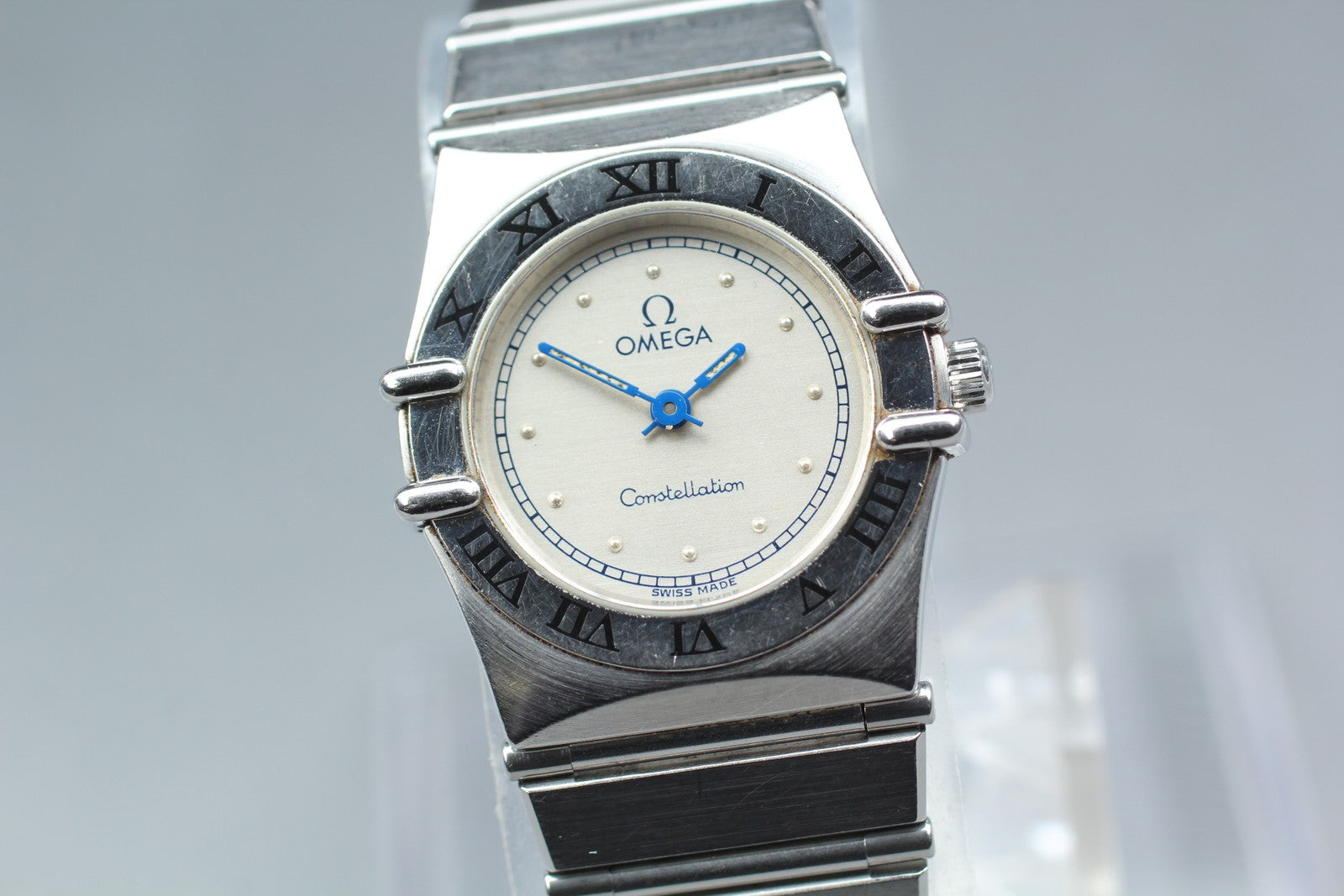 Full Set 1993 Near MINT OMEGA Constellation 22mm 795.1080.1 Silver Quartz Women