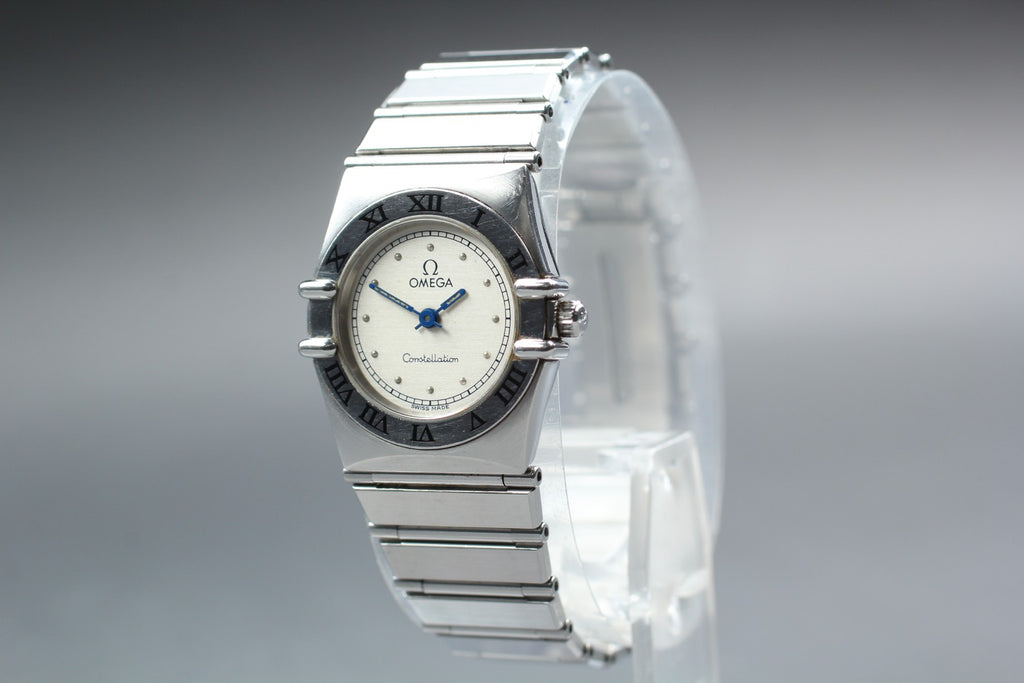 Full Set 1993 Near MINT OMEGA Constellation 22mm 795.1080.1 Silver Quartz Women