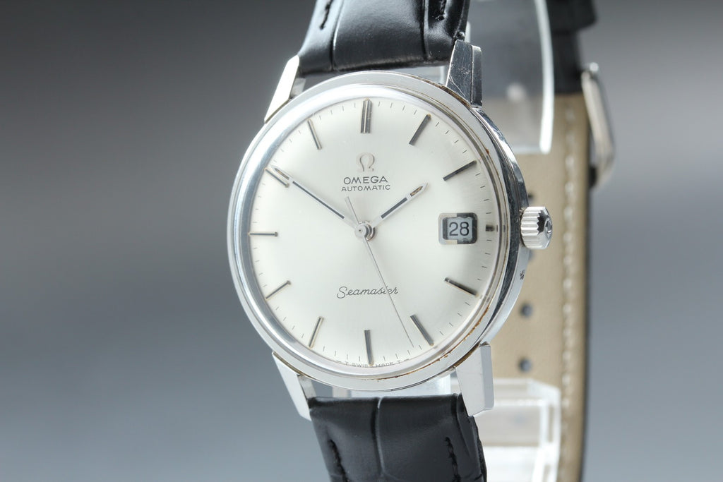 1969 Near MINT OMEGA Seamaster 34mm 166.037 Automatic Silver Dial Men's Vintage
