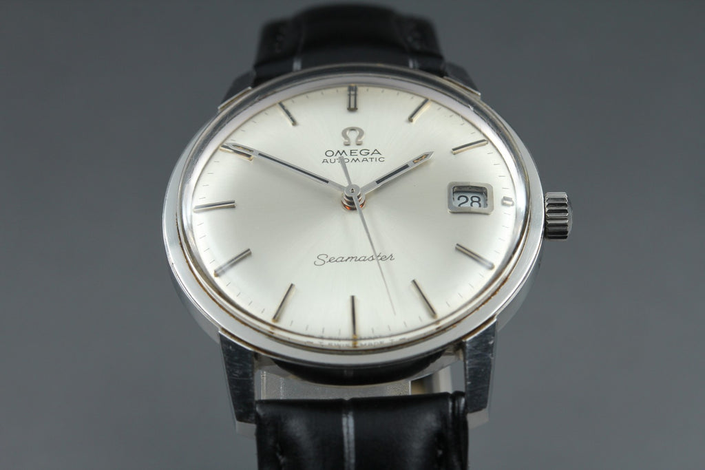 1969 Near MINT OMEGA Seamaster 34mm 166.037 Automatic Silver Dial Men's Vintage