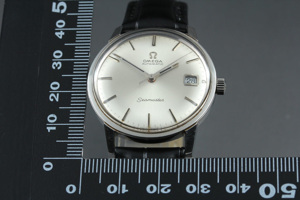 1969 Near MINT OMEGA Seamaster 34mm 166.037 Automatic Silver Dial Men's Vintage