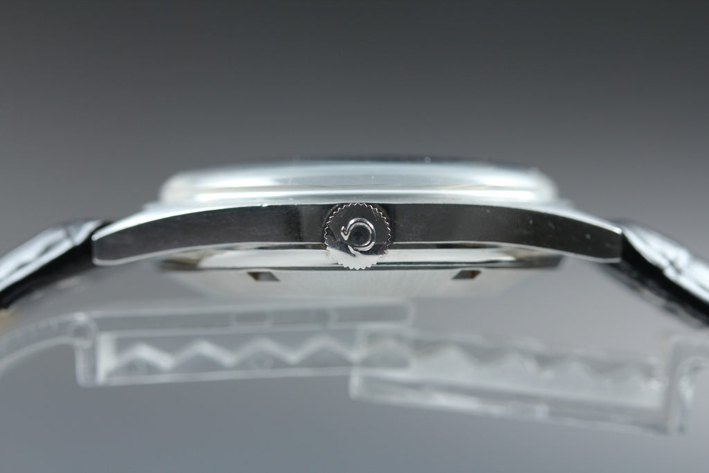 1969 Near MINT OMEGA Geneve 34mm 166.041 Automatic Stainless Silver Dial Men's