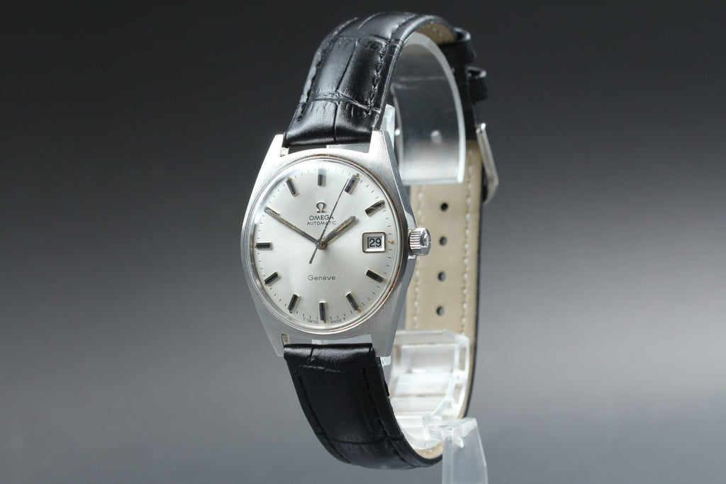 1969 Near MINT OMEGA Geneve 34mm 166.041 Automatic Stainless Silver Dial Men's