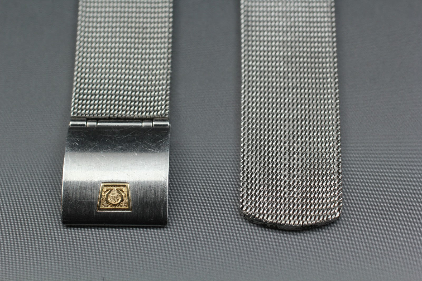 Near MINT OMEGA Milanese/Mesh Band 2058 19mm Stainless Steel Silver Men Vintage
