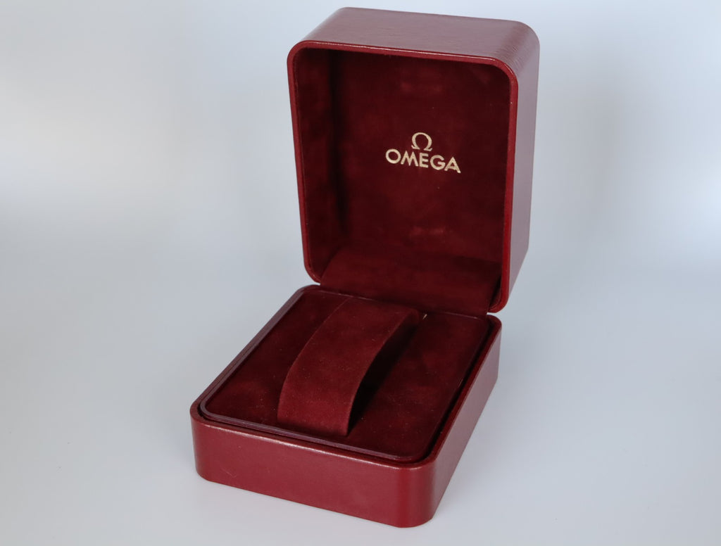 Near MINT OMEGA Vintage Red Watch Box Genuine Case Only From JAPAN #2593-2