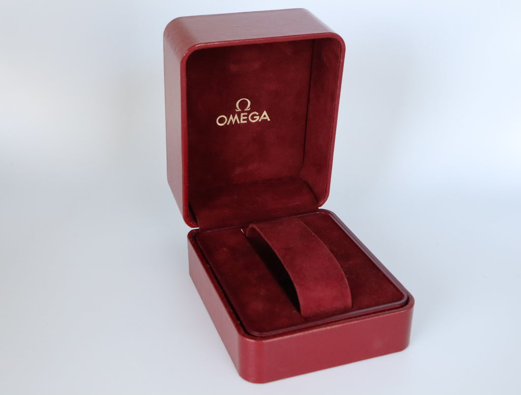 Near MINT OMEGA Vintage Red Watch Box Genuine Case Only From JAPAN #2593-2
