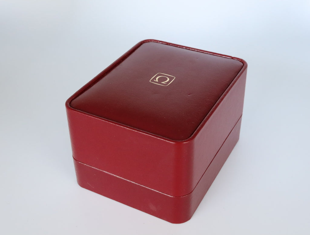 Near MINT OMEGA Vintage Red Watch Box Genuine Case Only From JAPAN #2593-2