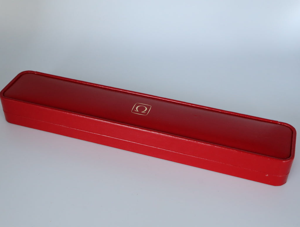 Near MINT OMEGA Vintage Red Watch Box Genuine Case Only for Women's #2620-2