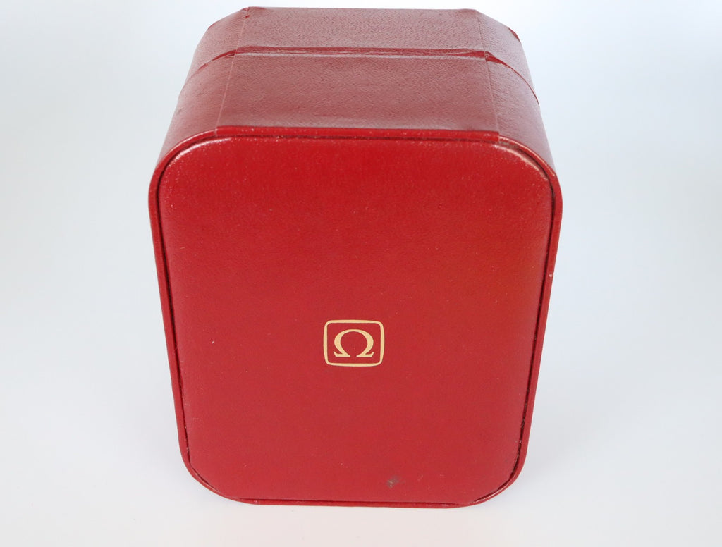 Near MINT OMEGA Vintage Red Watch Box Genuine Case Only From JAPAN #2524-2