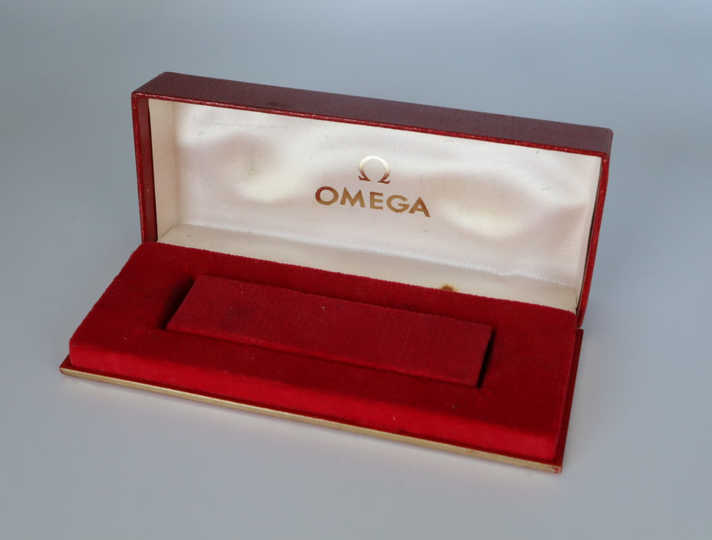 OMEGA Vintage Red Watch Box Genuine Case Only From JAPAN #2766