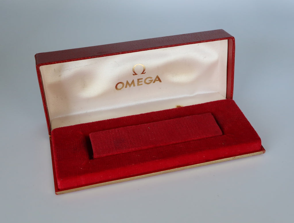 OMEGA Vintage Red Watch Box Genuine Case Only From JAPAN #2766