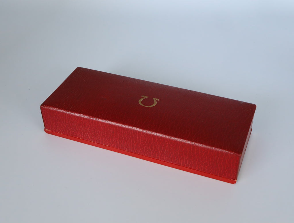 OMEGA Vintage Red Watch Box Genuine Case Only From JAPAN #2766