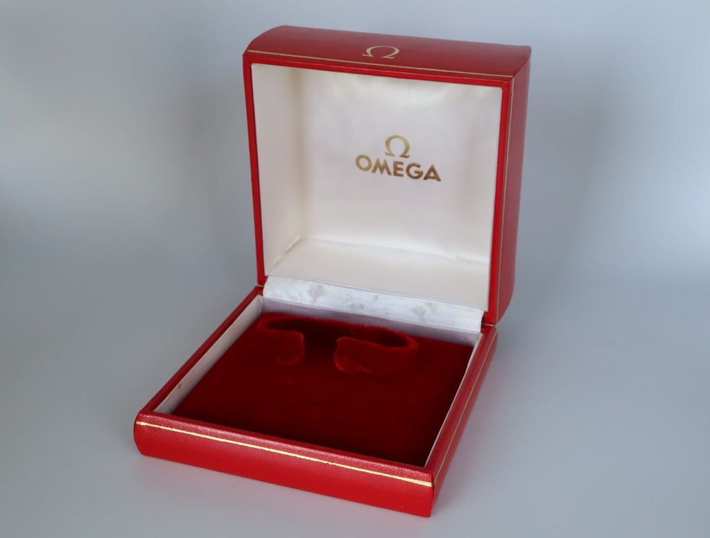 Near MINT OMEGA Vintage Red Watch Box Genuine Case Only From JAPAN #2767