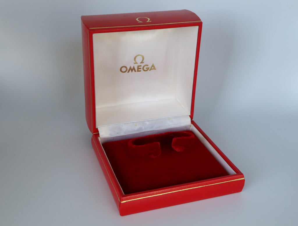 Near MINT OMEGA Vintage Red Watch Box Genuine Case Only From JAPAN #2767