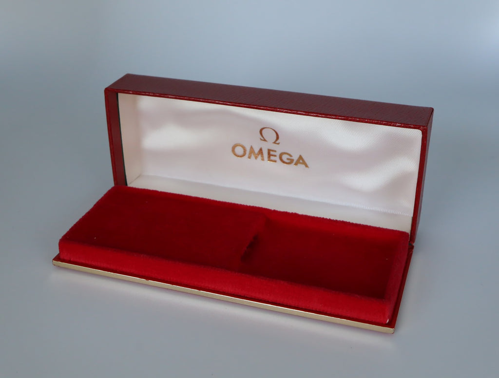 Near MINT OMEGA Vintage Red Watch Box Genuine Case Only From JAPAN #2584-2