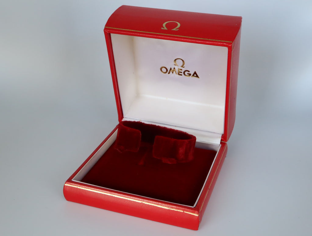 Near MINT OMEGA Vintage Red Watch Box Genuine Case Only From JAPAN #2403-2