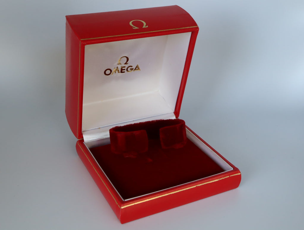 Near MINT OMEGA Vintage Red Watch Box Genuine Case Only From JAPAN #2403-2