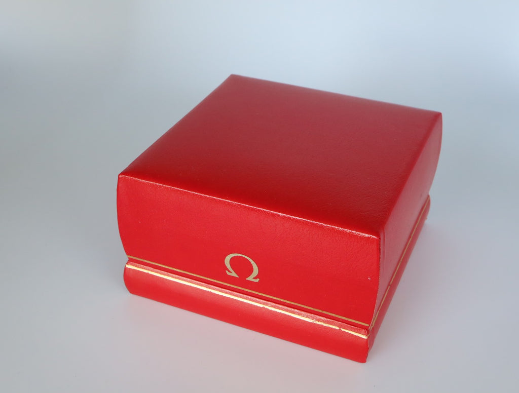 Near MINT OMEGA Vintage Red Watch Box Genuine Case Only From JAPAN #2403-2