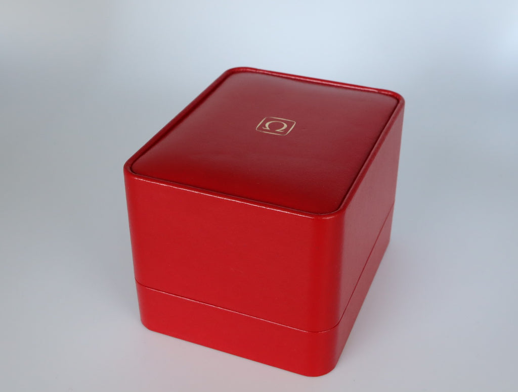 Near MINT OMEGA Vintage Red Watch Box Genuine Case Only From JAPAN 2666-2