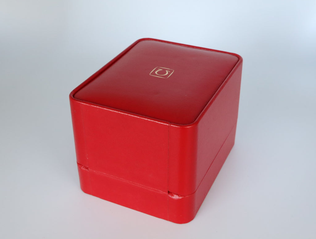 Near MINT OMEGA Vintage Red Watch Box Genuine Case Only From JAPAN 2666-2