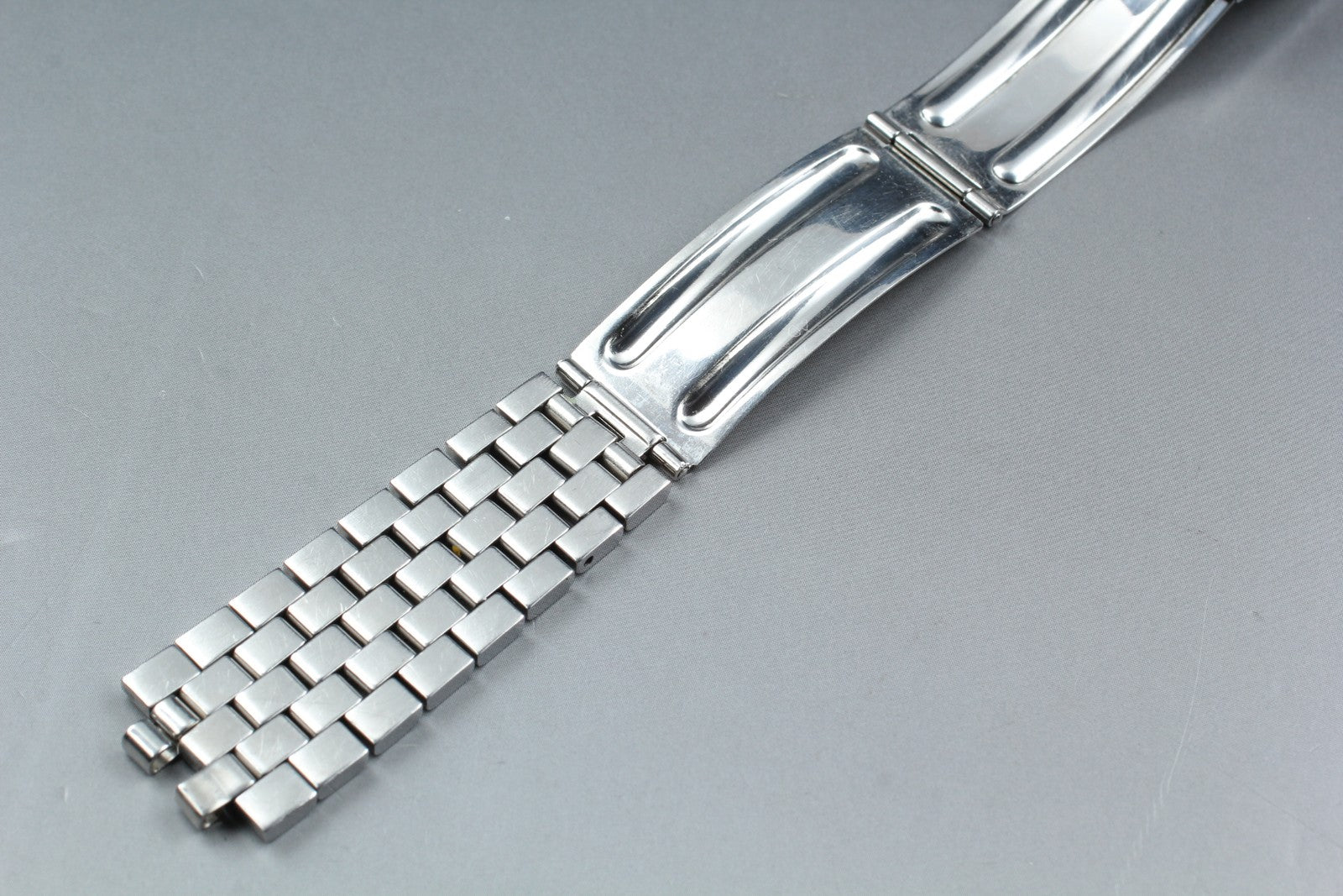Near MINT OMEGA Brick Bracelet FF518/1040 19mm Stainless steel Men's Vintage
