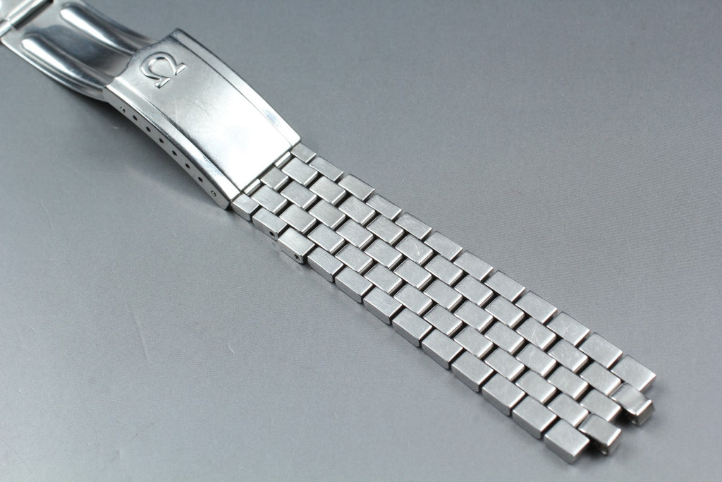 Near MINT OMEGA Brick Bracelet FF518/1040 19mm Stainless steel Men's Vintage