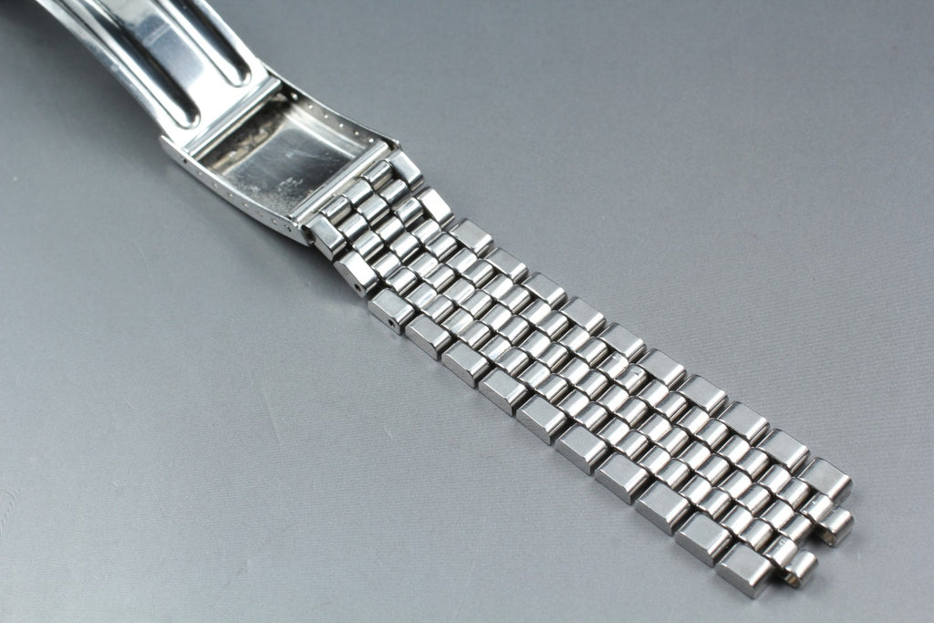Near MINT OMEGA Brick Bracelet FF518/1040 19mm Stainless steel Men's Vintage