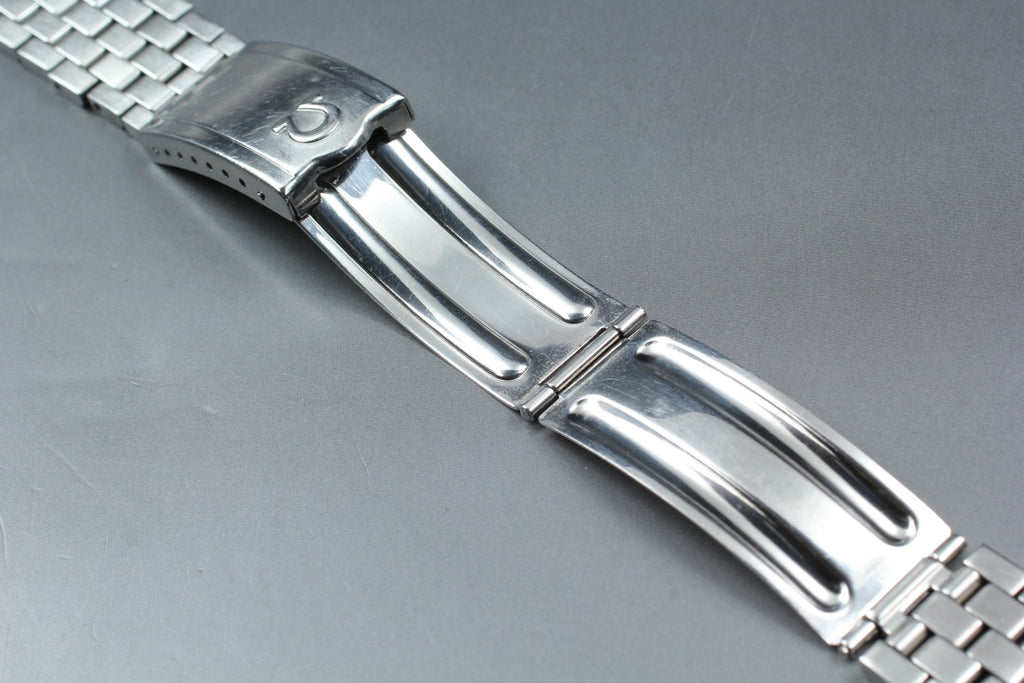 Near MINT OMEGA Brick Bracelet FF518/1040 19mm Stainless steel Men's Vintage
