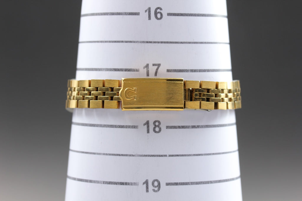 1979 MINT/Box OMEGA Seamaster 27mm 566.0087 Automatic Gold Dial Women's Vintage