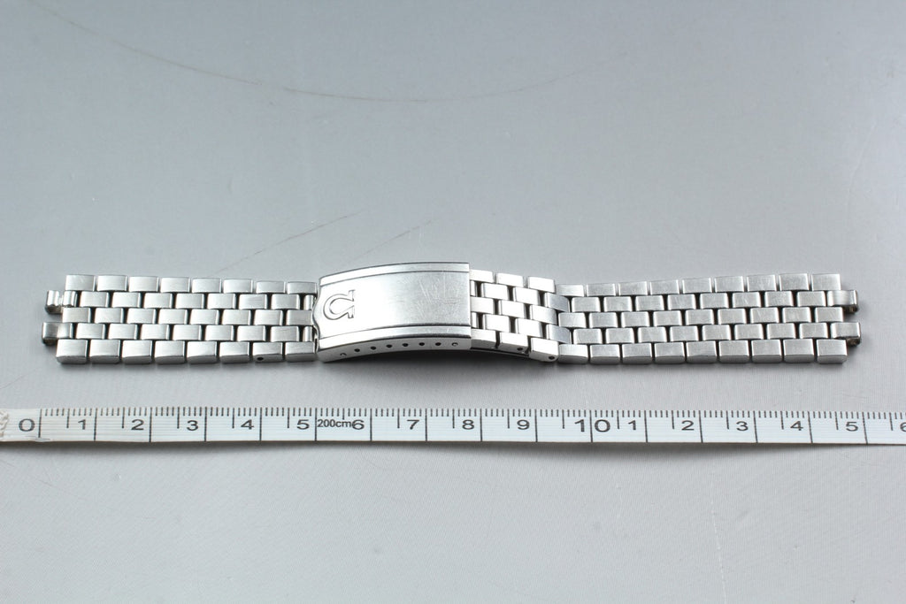 Near MINT OMEGA Brick Bracelet FF518/1040 19mm Stainless steel Men's Vintage
