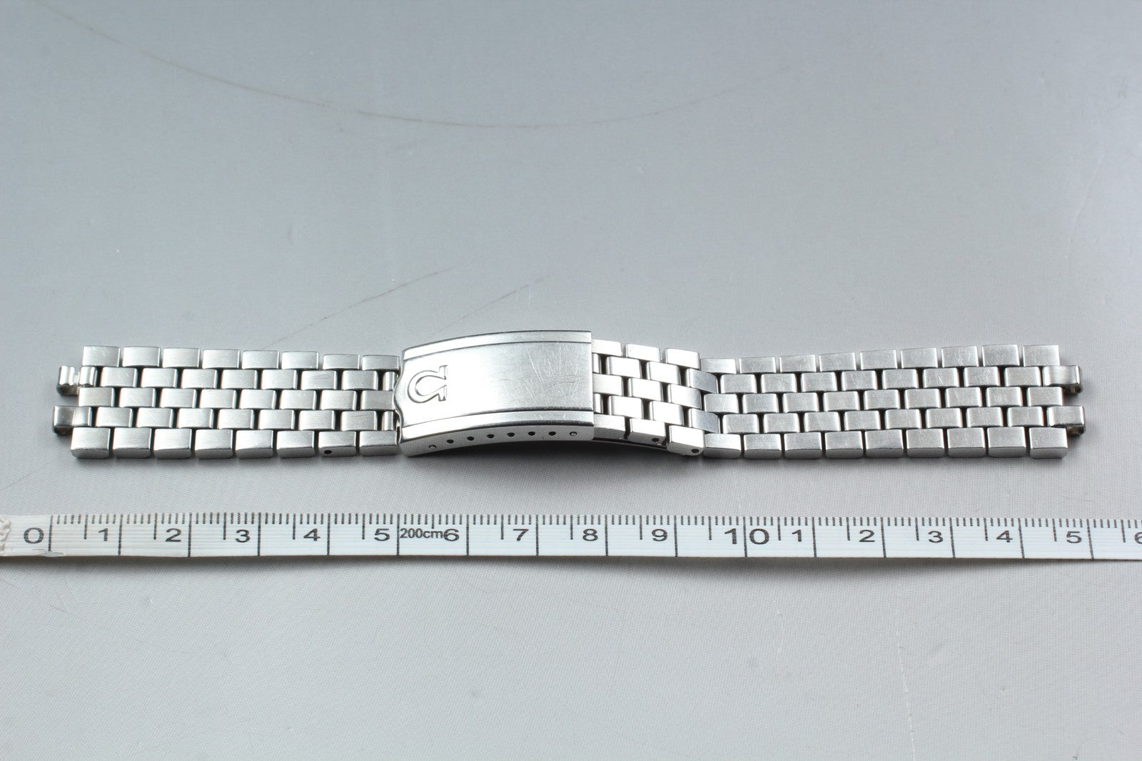 Near MINT OMEGA Brick Bracelet FF518/1040 19mm Stainless steel Men's Vintage